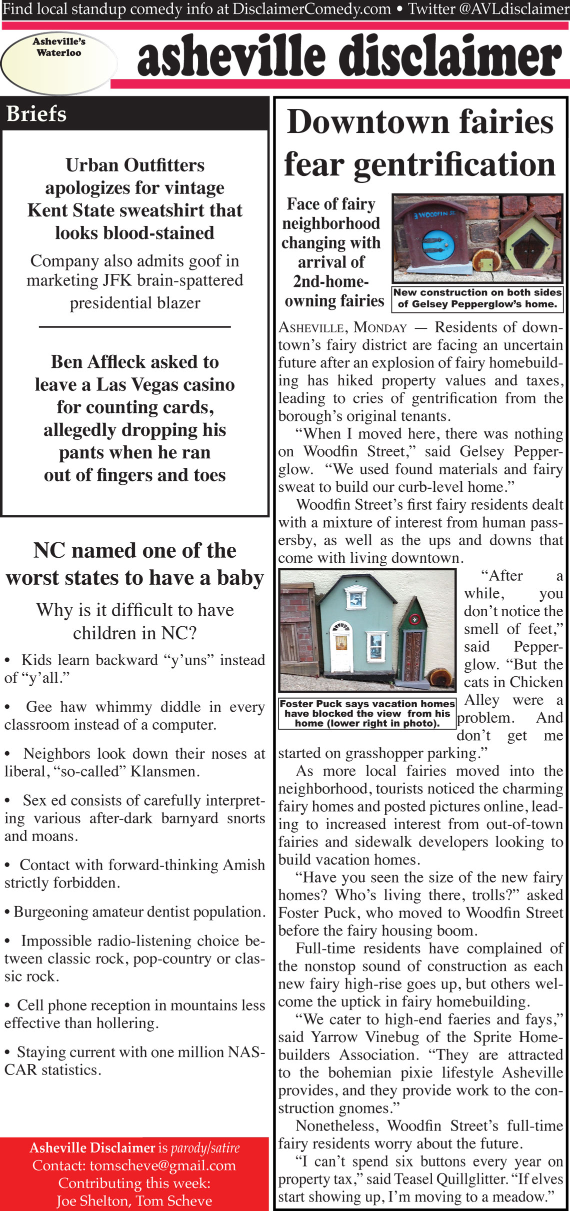 Asheville Disclaimer by Joe Shelton and Tom Scheve
