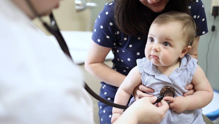 Baby at MAHEC clinic